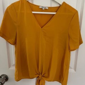 Madewell short-sleeve shirt, summer apricot